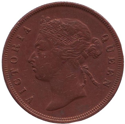 Монета 1 цент. 1888 год, Стрейтс-Сетлментс.