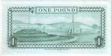 Банкнота 1 фунт. 1983 год, Остров Мэн. Холм Тинвальд. Банкнота 1 фунт. 1983 год, Остров Мэн. Холм Тинвальд.