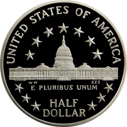 200 лет Конгрессу. Набор из 2 монет номиналом 50 центов, 1 доллар. 1989 год, США. 200 лет Конгрессу. Набор из 2 монет номиналом 50 центов, 1 доллар. 1989 год, США.