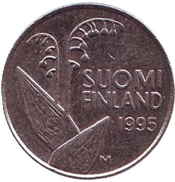 Монета 10 пенни. 1995 год, Финляндия. Монета 10 пенни. 1995 год, Финляндия.