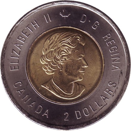 Монета 2 доллара. 2020 год, Канада. 75 лет победе во Второй Мировой войне. (Цветная). Монета 2 доллара. 2020 год, Канада. 75 лет победе во Второй Мировой войне. (Цветная).