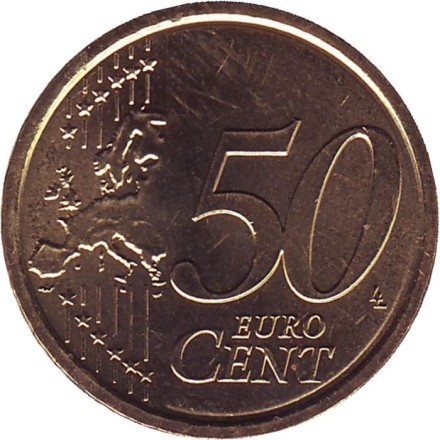 Монета 50 центов. 2009 год, Сан-Марино.