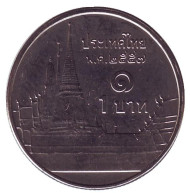 Монета 1 бат. 2014 год, Таиланд. Храм Изумрудного Будды. Монета 1 бат. 2014 год, Таиланд. Храм Изумрудного Будды.
