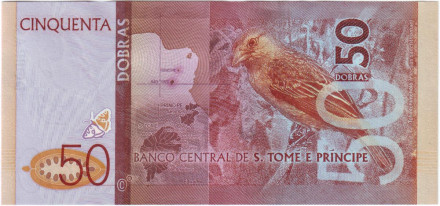 Банкнота 50 добр. 2016 год, Сан-Томе и Принсипи.