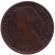 Монета 1 фартинг. 1864 год, Великобритания.