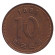 Монета 10 вон. 1991 год, Южная Корея.