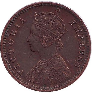 Монета 1/12 анны. 1895 год, Индия Британская. Монета 1/12 анны. 1895 год, Индия Британская.