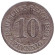Монета 10 пфеннигов. 1893 год (J), Германская империя. Монета 10 пфеннигов. 1893 год (J), Германская империя.