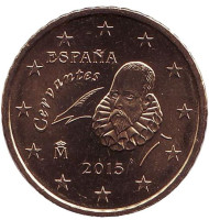 Монета 50 центов. 2015 год, Испания. Монета 50 центов. 2015 год, Испания.