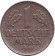Монета 1 марка. 1968 год (D), ФРГ. Монета 1 марка. 1968 год (D), ФРГ.