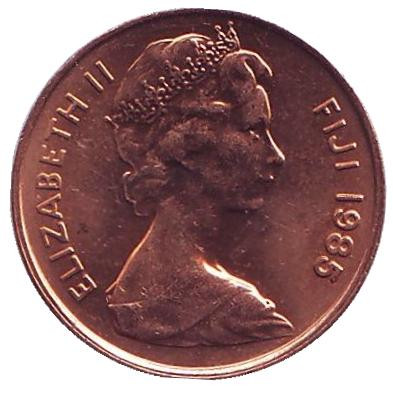 Монета 1 цент. 1985 год, Фиджи. UNC. Церемониальная чаша. Монета 1 цент. 1985 год, Фиджи. UNC. Церемониальная чаша.