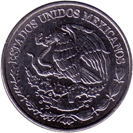 Монета 20 сентаво. 2014 год, Мексика.