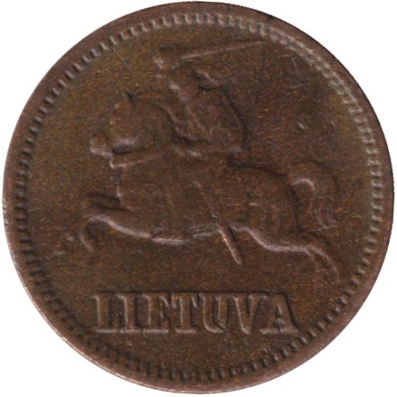 Монета 1 цент. 1936 год, Литва. Монета 1 цент. 1936 год, Литва.