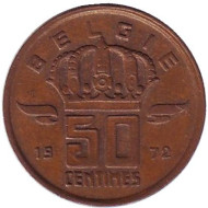 Монета 50 сантимов. 1972 год, Бельгия. (Belgie) Монета 50 сантимов. 1972 год, Бельгия. (Belgie)