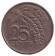 Монета 25 центов. 1975 год, Тринидад и Тобаго. Чакония.