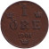 Монета 1 эре. 1901 год, Швеция.