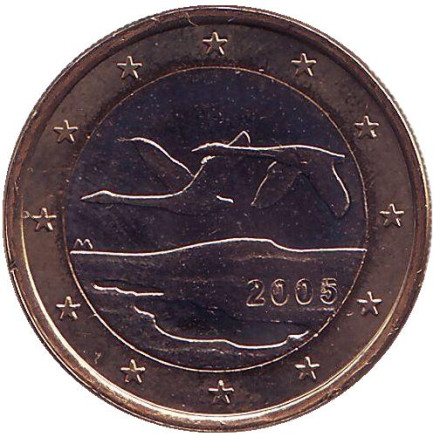 Монета 1 евро, 2005 год, Финляндия.