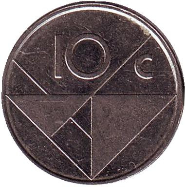 Монета 10 центов. 2005 год, Аруба.