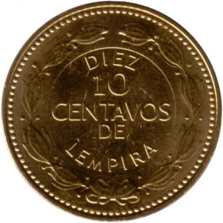 Монета 10 сентаво. 2014 год, Гондурас.