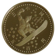 Монета 500 йен, 1997 год, Япония. Proof. Сноуборд. Зимние Олимпийские игры в Нагано 1998. Монета 500 йен, 1997 год, Япония. Proof. Сноуборд. Зимние Олимпийские игры в Нагано 1998.