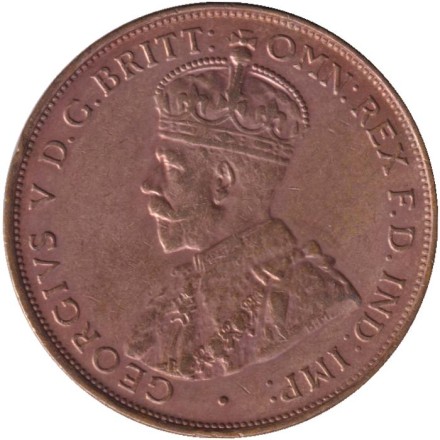 Монета 1 пенни. 1933 год, Австралия.