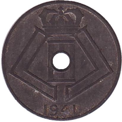 Монета 5 сантимов. 1941 год, Бельгия. (Belgique-Belgie)