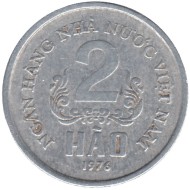 Монета 2 хао. 1976 год, Вьетнам.  Монета 2 хао. 1976 год, Вьетнам.