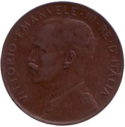 Монета 2 чентезимо. 1915 год, Италия. Монета 2 чентезимо. 1915 год, Италия.