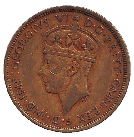 Монета 2 шиллинга. 1946 год, Британская Западная Африка. (H). Монета 2 шиллинга. 1946 год, Британская Западная Африка. (H).