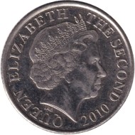 Монета 10 пенсов. 2010 год, Джерси. Дольмен.