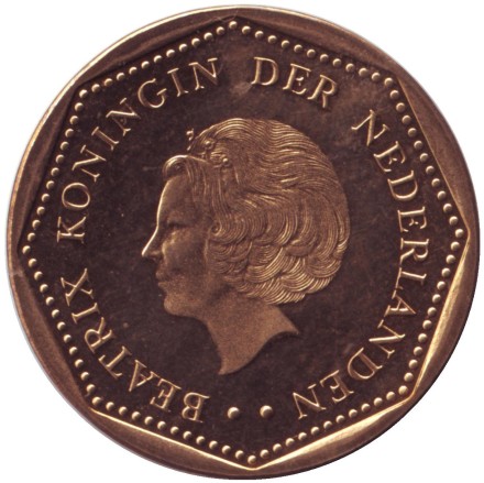 Монета 2,5 гульдена. 1991 год, Нидерландские Антильские острова. Монета 2,5 гульдена. 1991 год, Нидерландские Антильские острова.