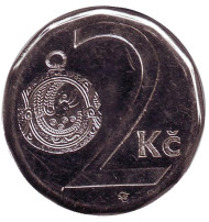 Монета 2 кроны. 2012 год, Чехия. Монета 2 кроны. 2012 год, Чехия.