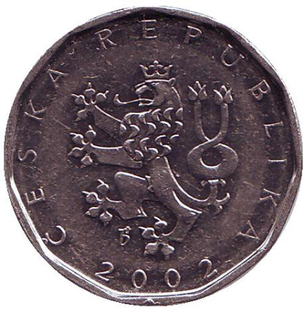 Монета 2 кроны. 2002 год, Чехия.