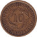 Монета 10 рейхспфеннигов. 1924 (Е) год, Веймарская республика. Монета 10 рейхспфеннигов. 1924 (Е) год, Веймарская республика.