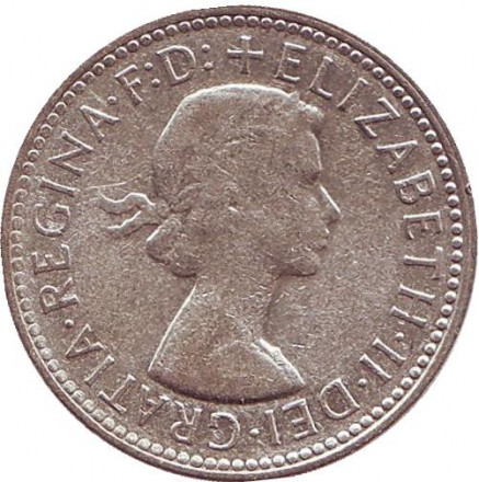 Монета 1 шиллинг. 1962 год, Австралия. Баран.