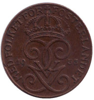 Монета 1 эре. 1935 год, Швеция. Монета 1 эре. 1935 год, Швеция.