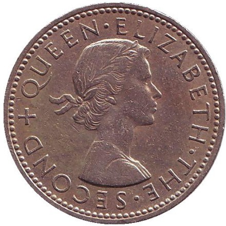 Монета 1 шиллинг. 1964 год, Новая Зеландия. Воин Маори. Монета 1 шиллинг. 1964 год, Новая Зеландия. Воин Маори.