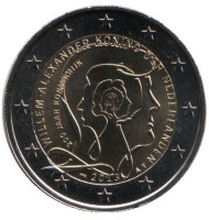 Монета 2 евро, 2013 год, Нидерланды. 200 лет Королевству Нидерландов. Монета 2 евро, 2013 год, Нидерланды. 200 лет Королевству Нидерландов.