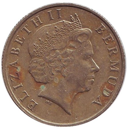 Монета 1 доллар. 2003 год, Бермудские острова. Парусник.