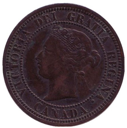 Монета 1 цент. 1882 год, Канада. Монета 1 цент. 1882 год, Канада.