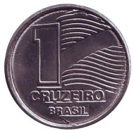Монета 1 крузейро. 1990 год, Бразилия. Монета 1 крузейро. 1990 год, Бразилия.