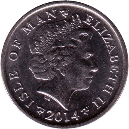 Монета 10 пенсов. 2014 год, Остров Мэн. (Отметка "BA") Маяк острова Чикен-Рок. Монета 10 пенсов. 2014 год, Остров Мэн. (Отметка "BA") Маяк острова Чикен-Рок.