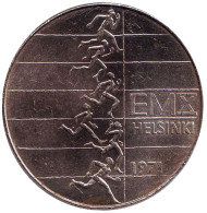 Монета 10 марок. 1971 год, Финляндия. X Чемпионат Европы по легкой атлетике. Монета 10 марок. 1971 год, Финляндия. X Чемпионат Европы по легкой атлетике.
