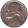 Монета 5 центов. 1963 год (D), США. Джефферсон. Монтичелло.