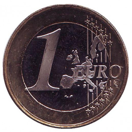 Монета 1 евро, 2006 год, Финляндия. Монета 1 евро, 2006 год, Финляндия.