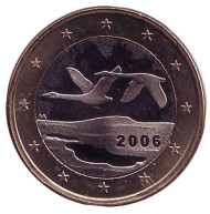 Монета 1 евро, 2006 год, Финляндия. Монета 1 евро, 2006 год, Финляндия.