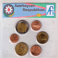 Набор современных монет Азербайджана (6 шт.) в запайке. 2006 год, Азербайджан. Частный выпуск. Набор современных монет Азербайджана (6 шт.) в запайке. 2006 год, Азербайджан. Частный выпуск.