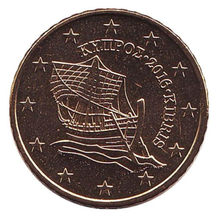 Монета 50 центов. 2016 год, Кипр.