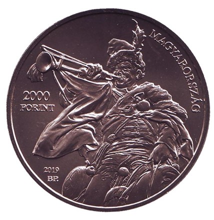 Монета 2000 форинтов. 2019 год, Венгрия. 175 лет со дня рождения Дьюла Бенцура. Монета 2000 форинтов. 2019 год, Венгрия. 175 лет со дня рождения Дьюла Бенцура.