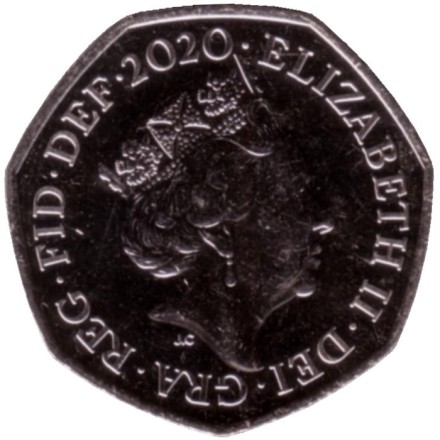 Монета 50 пенсов. 2020 год, Великобритания.